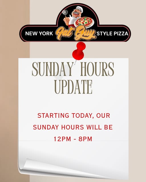Sunday hours announcement