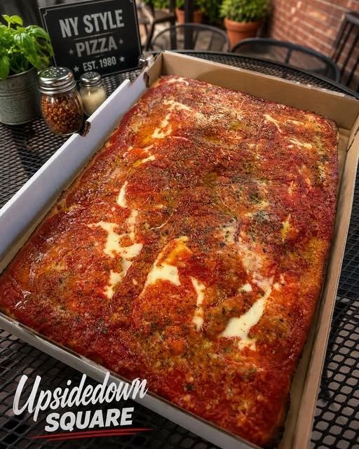 Upside Down square pizza
